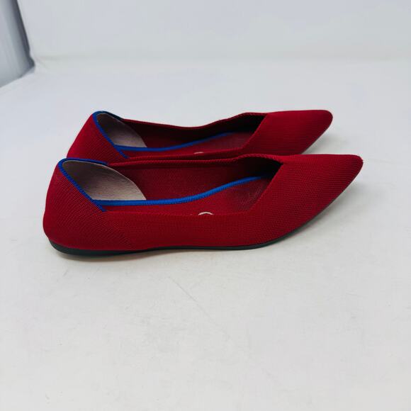 Rothy’s The Point Red Knit Flats Women’s Size 7.5 - Picture 6 of 13